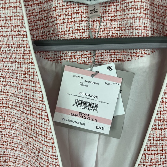 Kasper pink and white blazer in size 10 - Picture 6 of 6